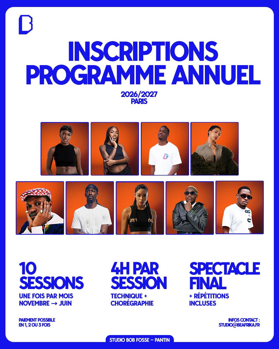 Beafrika Studio Paris 2026/2027 Annual Programme registration